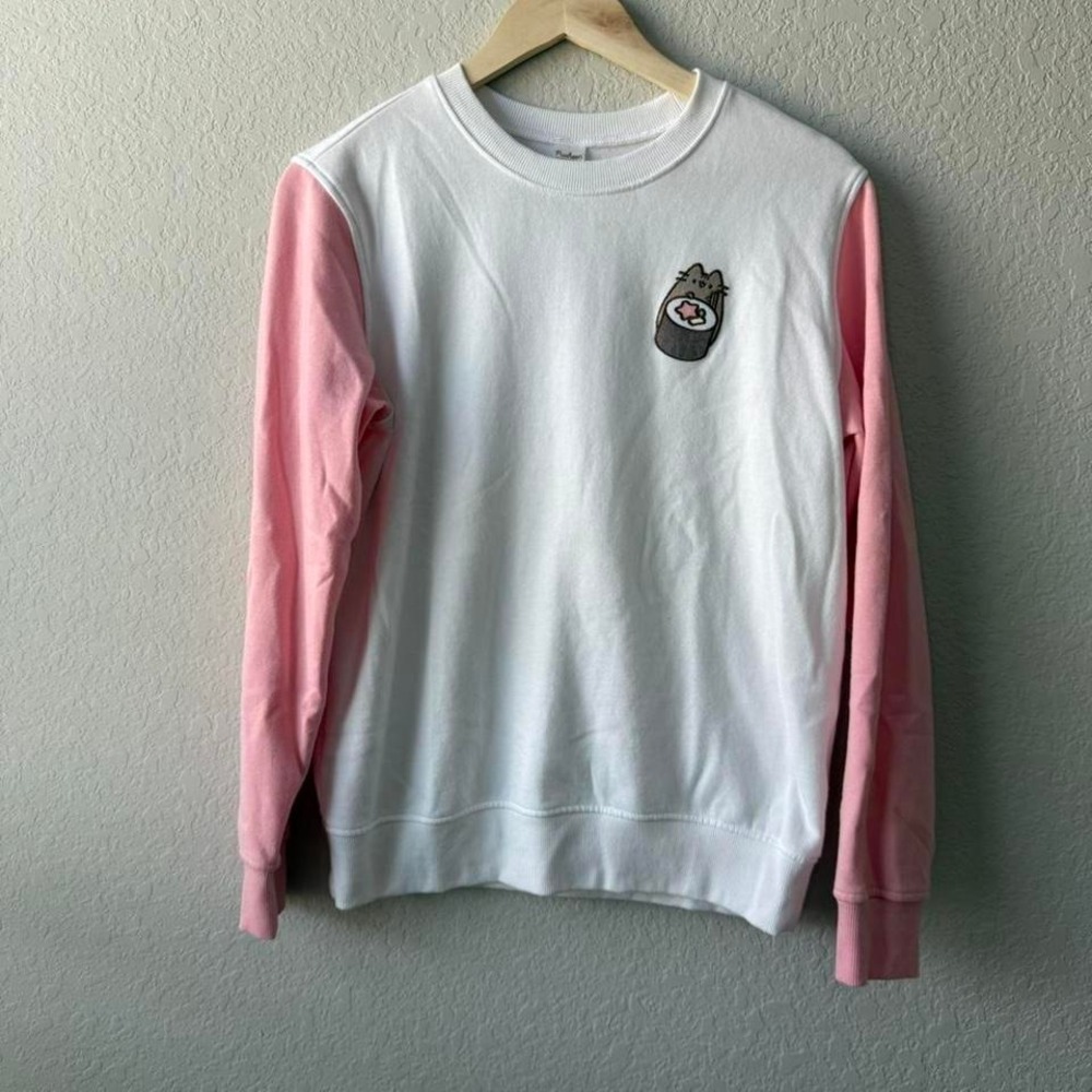 Pink and‎ White Pusheen Sushi Sweatshirt